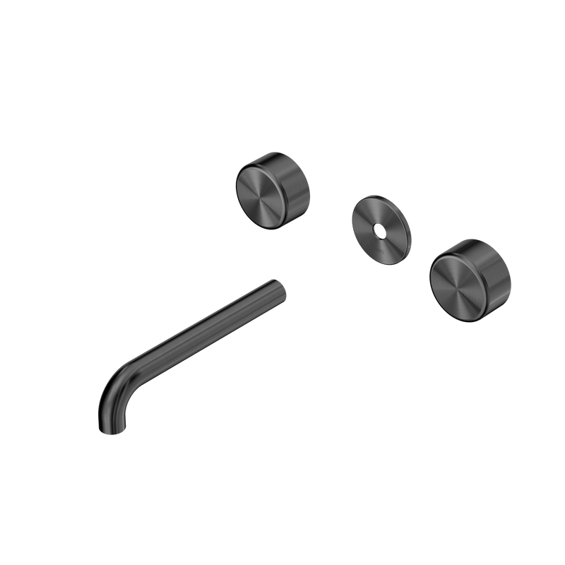 Serenity Wall Basin Set 185mm Spout With Metal Handle Trim Kit Only Gun Metal