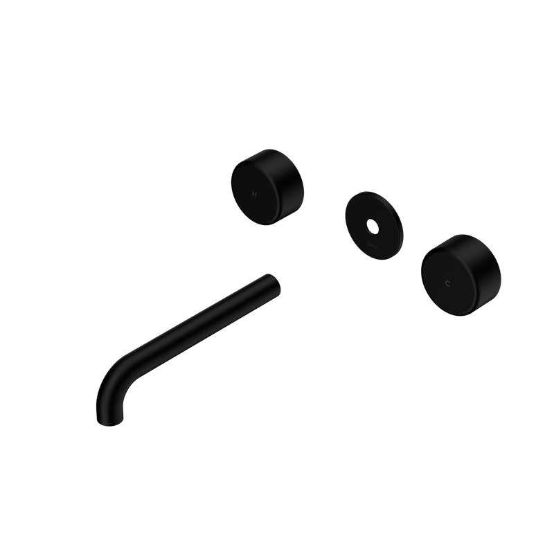 Serenity Wall Basin Set 185mm Spout With Metal Handle Trim Kit Only Matte Black