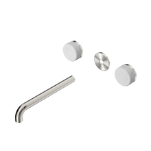 Serenity Wall Basin Set 220mm Spout With Carrara Handle Trim Kit Only Brushed Nickel