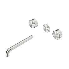 Serenity Wall Basin Set 220mm Spout With Metal Handle Trim Kit Only Brushed Nickel