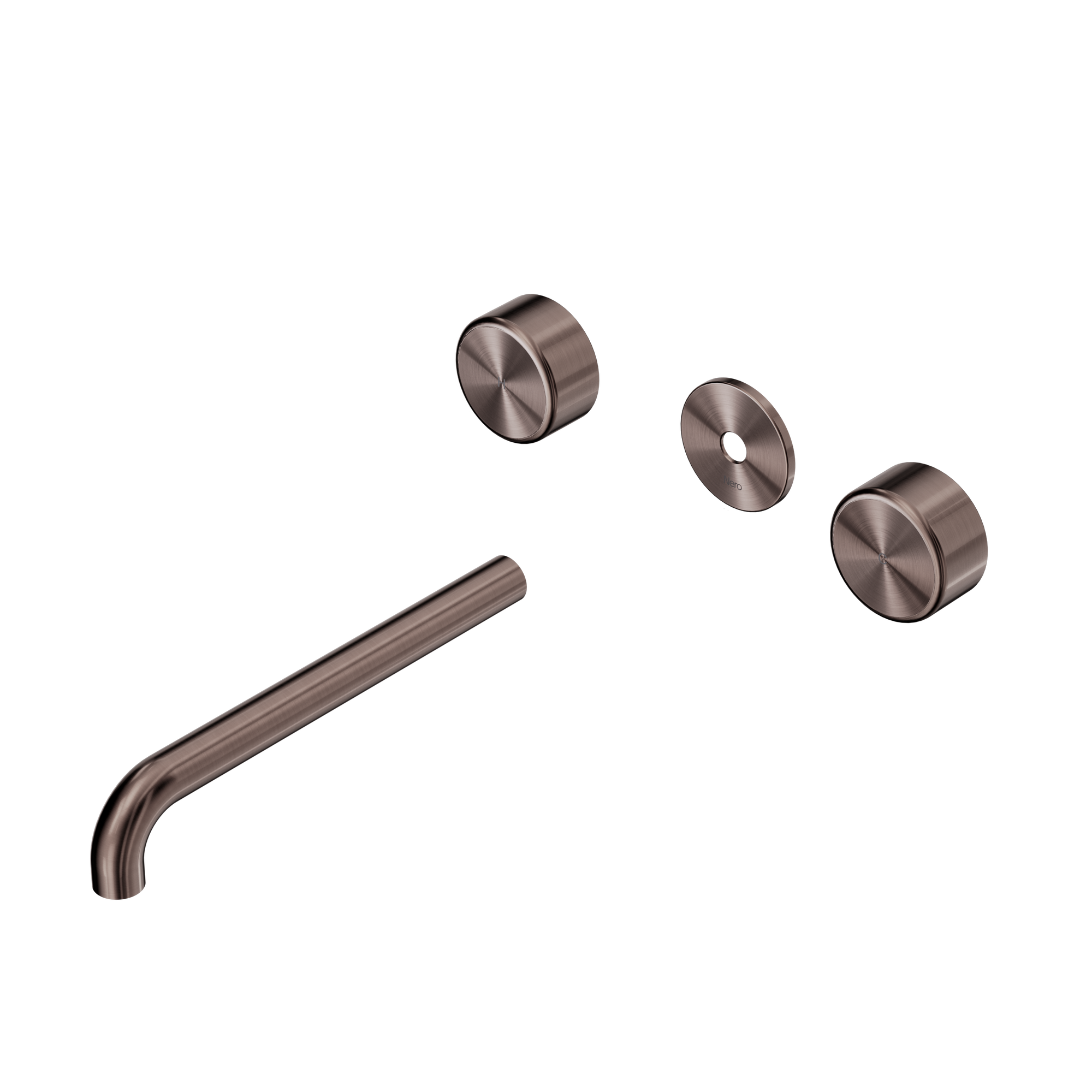 Serenity Wall Basin Set 220mm Spout With Metal Handle Trim Kit Only Brushed Bronze