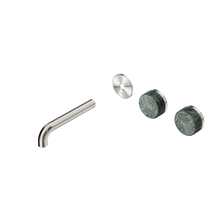 Serenity Wall Basin Set 160mm Offset Spout With Verde Alpi Handle Trim Kit Only Brushed Nickel