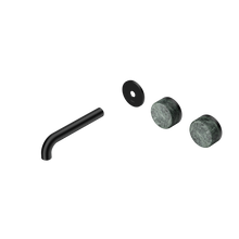 Serenity Wall Basin Set 160mm Offset Spout With Verde Alpi Handle Trim Kit Only Matte Black