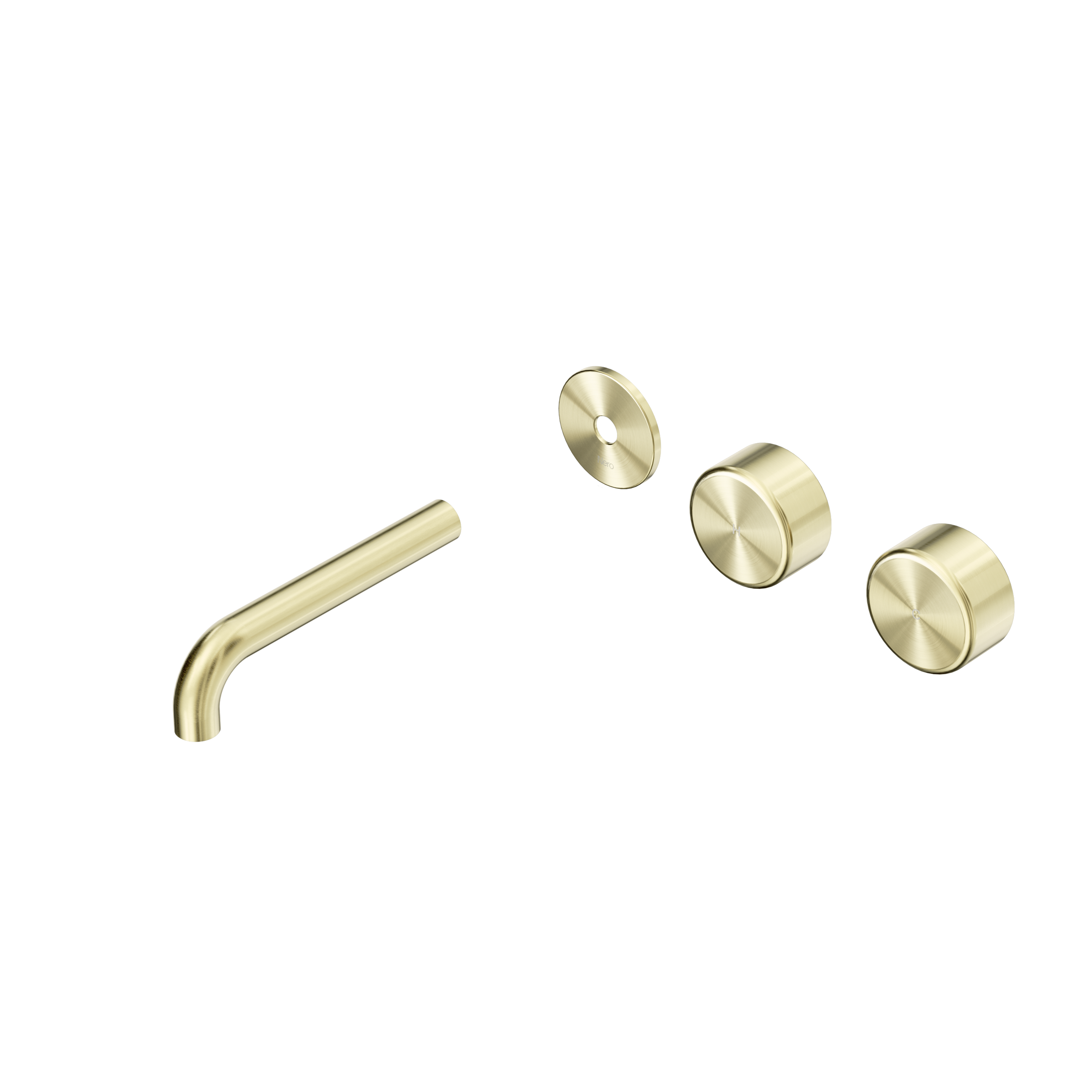 Serenity Wall Basin Set 160mm Offset Spout With Metal Handle Trim Kit Only Brushed Gold