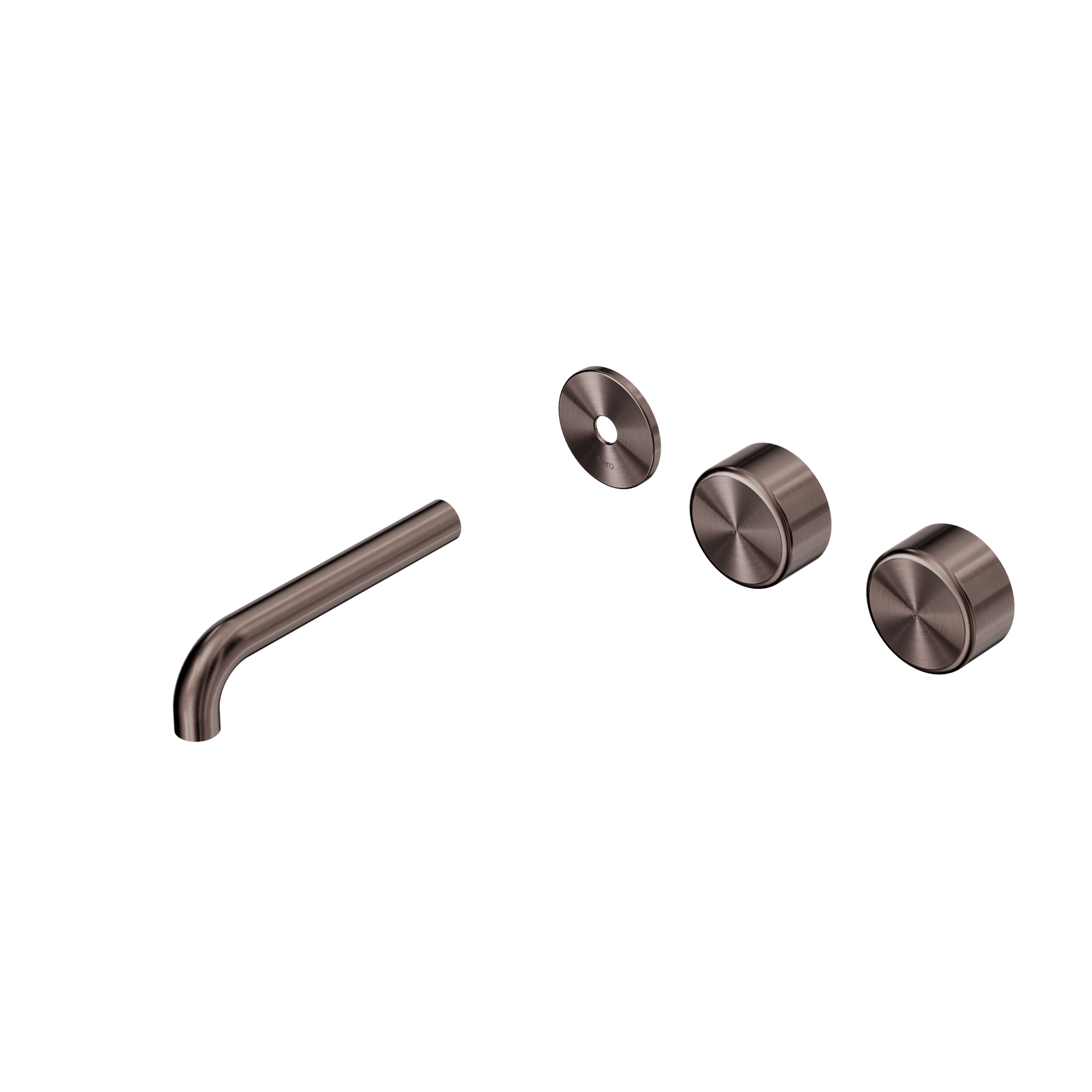 Serenity Wall Basin Set 160mm Offset Spout With Metal Handle Trim Kit Only Brushed Bronze