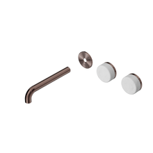 Serenity Wall Basin Set 185mm Offset Spout With Carrara Handle Trim Kit Only Brushed Bronze