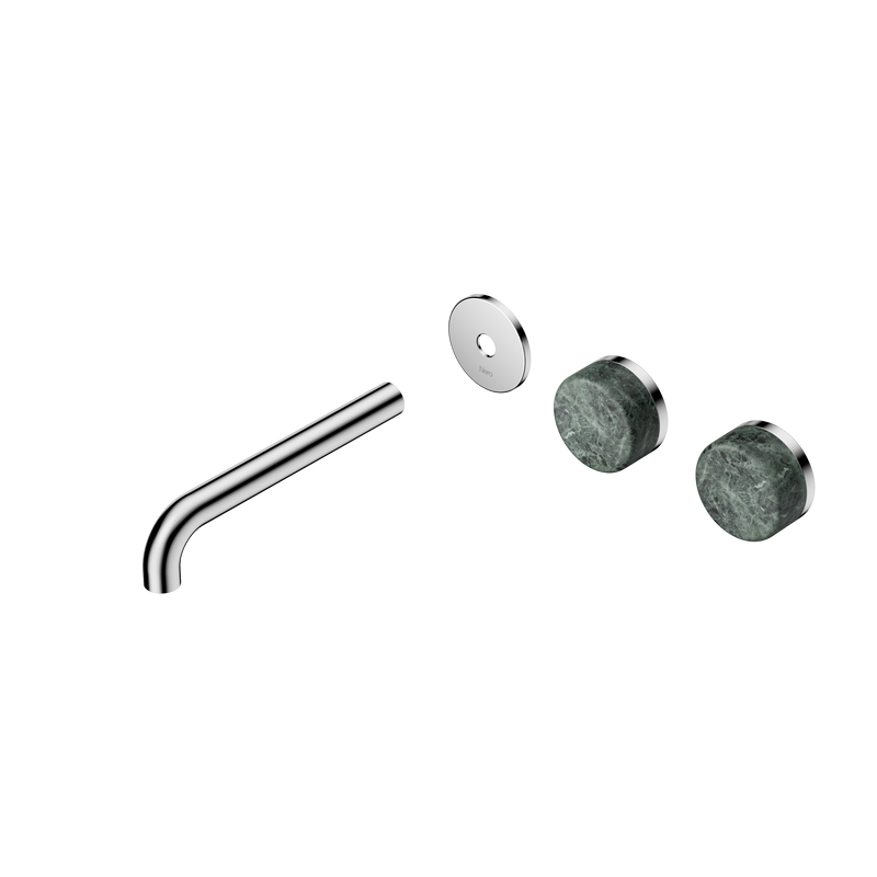 Serenity Wall Basin Set 185mm Offset Spout With Verde Alpi Handle Trim Kit Only Chrome