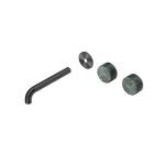 Serenity Wall Basin Set 185mm Offset Spout With Verde Alpi Handle Trim Kit Only Gun Metal