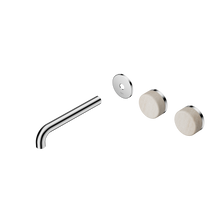 Serenity Wall Basin Set 185mm Offset Spout With Rome Travertine Handle Trim Kit Only Chrome