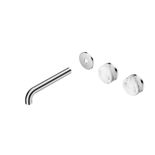 Serenity Wall Basin Set 185mm Offset Spout With Arabescato Corchia Handle Trim Kit Only Chrome