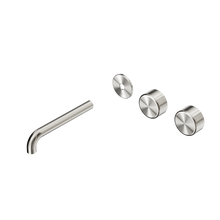 Serenity Wall Basin Set 185mm Offset Spout With Metal Handle Trim Kit Only Brushed Nickel