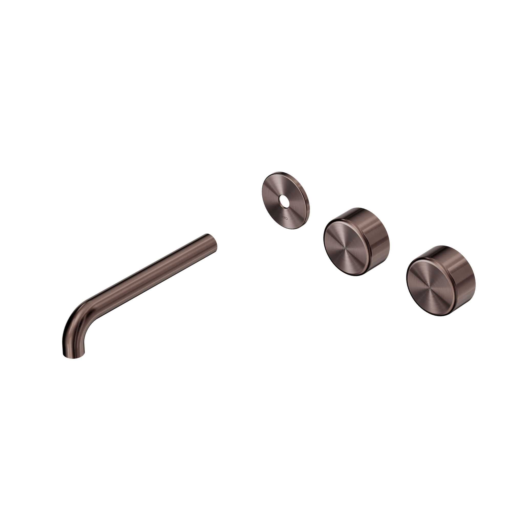 Serenity Wall Basin Set 185mm Offset Spout With Metal Handle Trim Kit Only Brushed Bronze