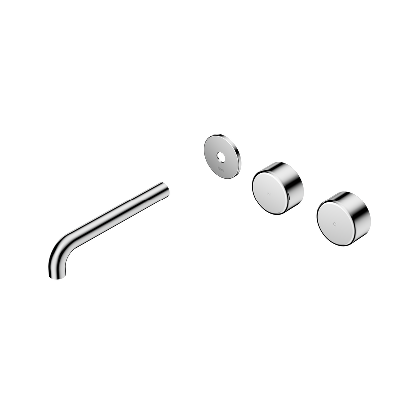 Serenity Wall Basin Set 185mm Offset Spout With Metal Handle Trim Kit Only Chrome