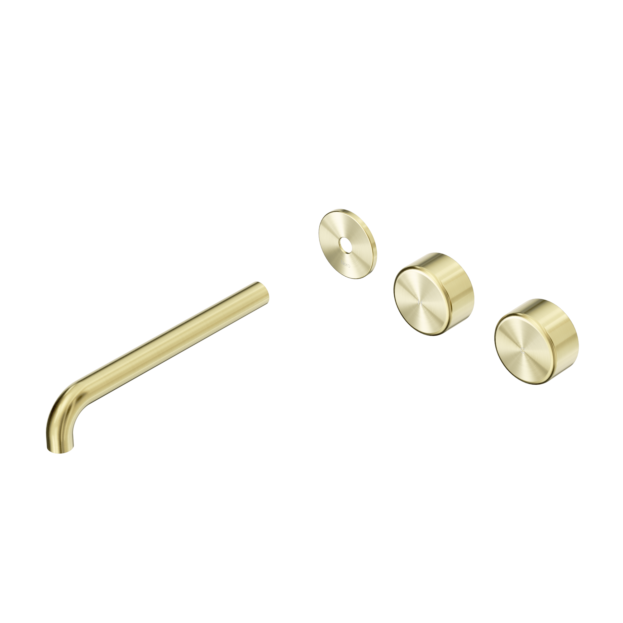 Serenity Wall Basin Set 220mm Offset Spout With Metal Handle Trim Kit Only Brushed Gold