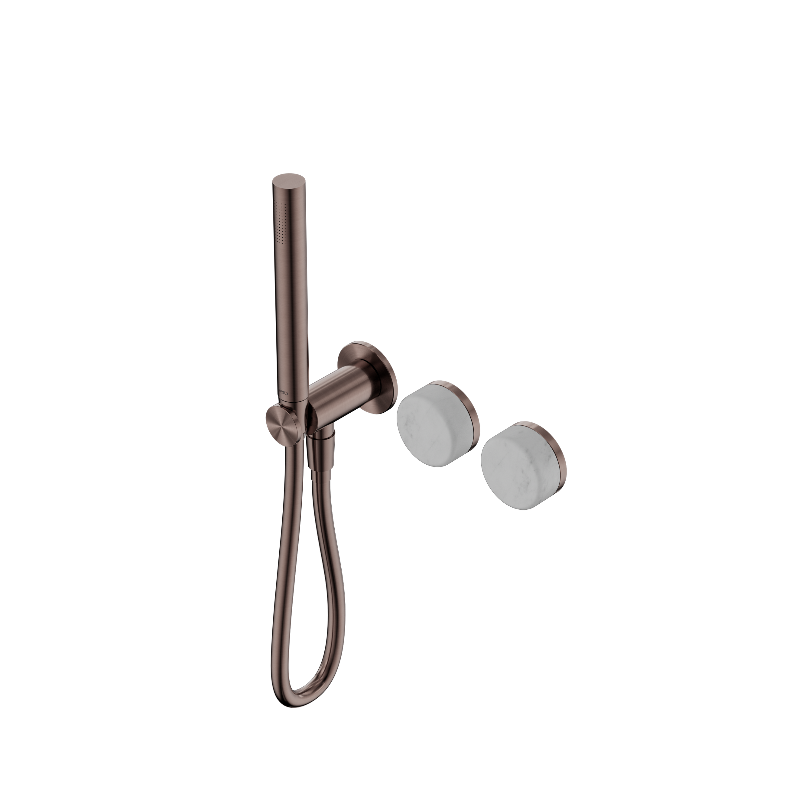 Serenity Progressive Shower System With Carrara Handle And Slim Shower Brushed Bronze