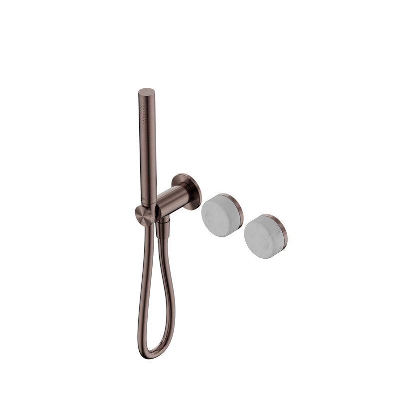 Serenity Progressive Shower System With Carrara Handle And Slim Shower Brushed Bronze