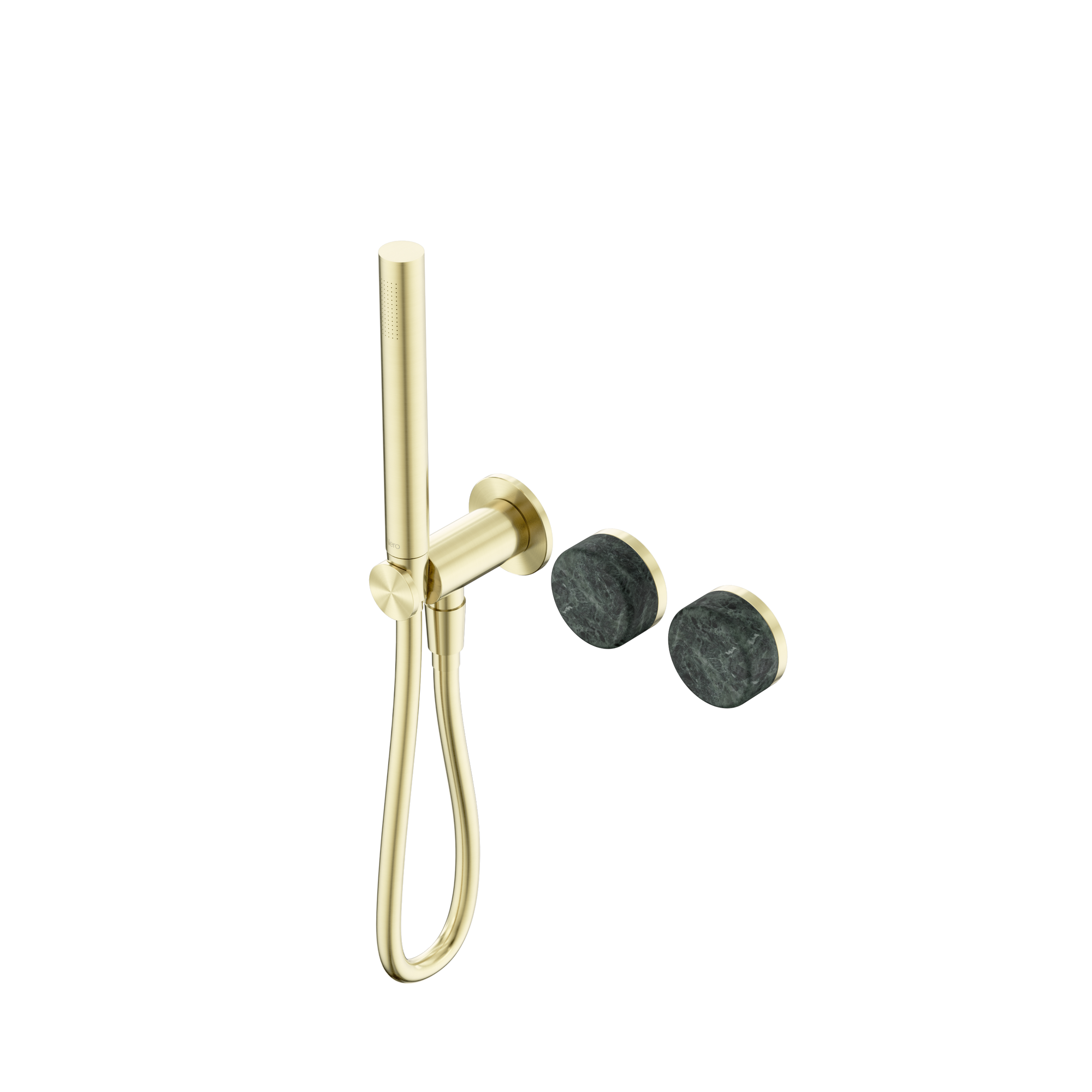 Serenity Progressive Shower System With Verde Alpi Handle And Slim Shower Brushed Gold
