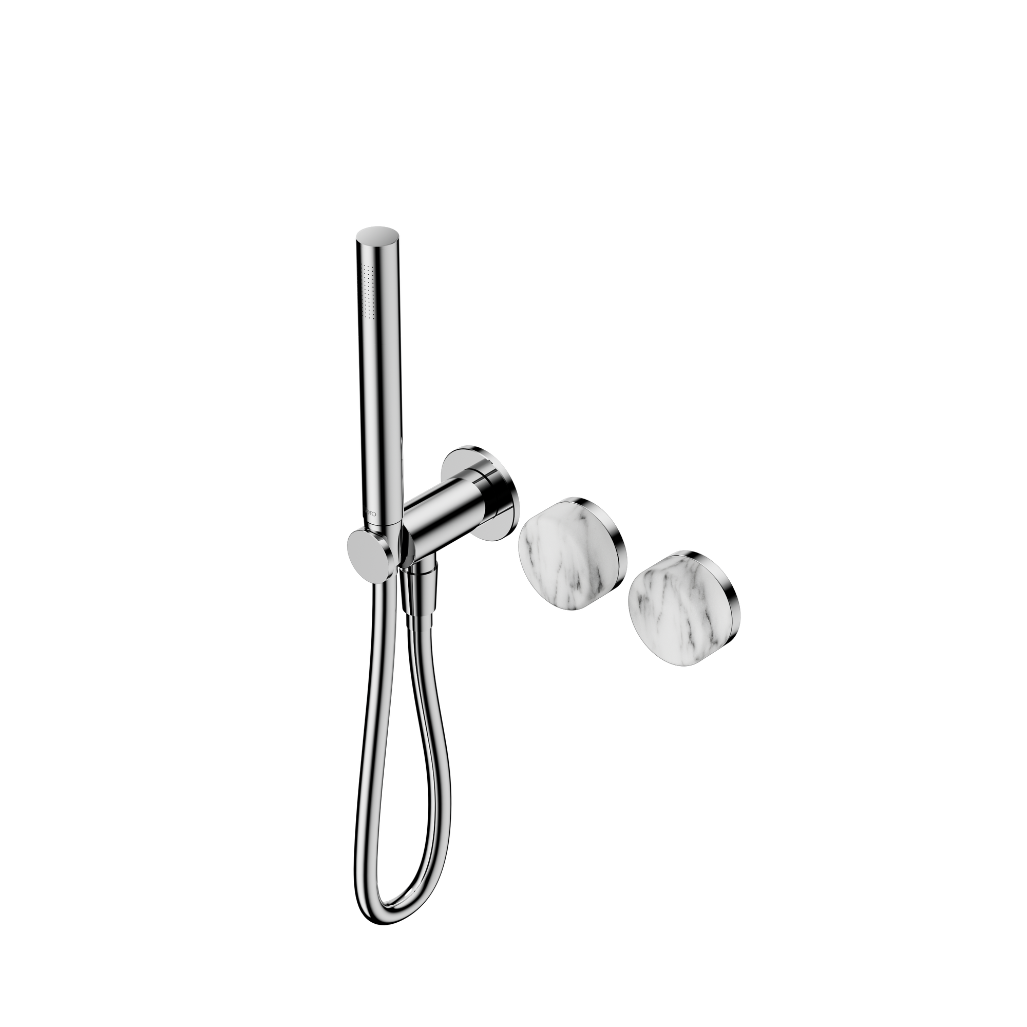 Serenity Progressive Shower System With Arabescato Corchia Handle And Slim Shower Chrome