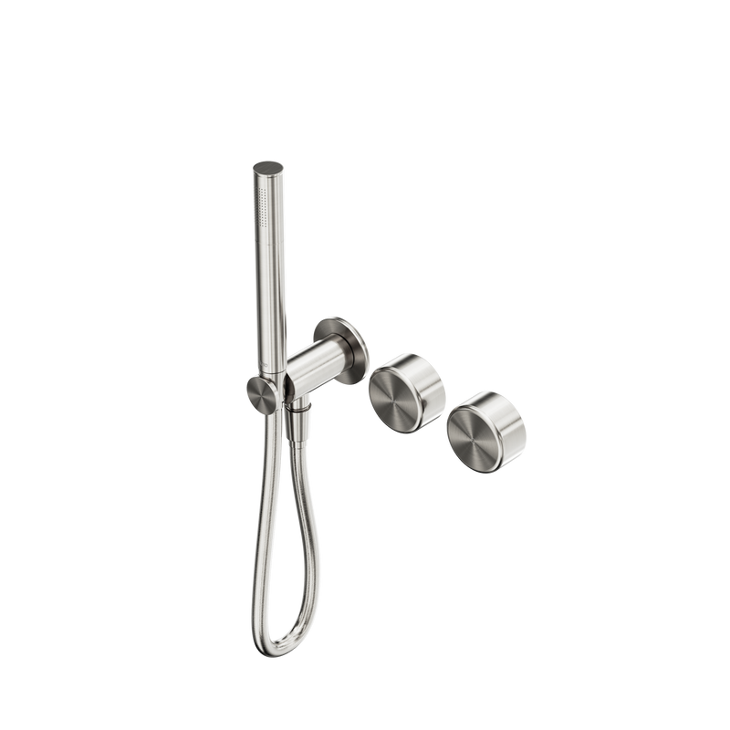 Serenity Progressive Shower System With Metal Handle And Slim Shower Brushed Nickel