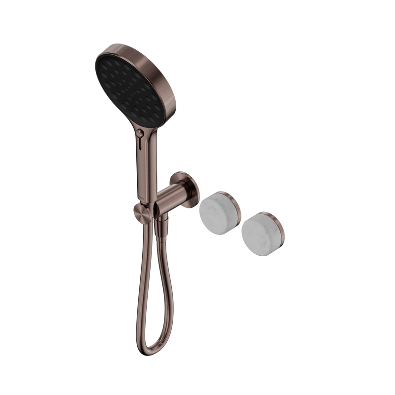 Serenity Progressive Shower System With Carrara Handle And Serenity Hand Shower Brushed Bronze