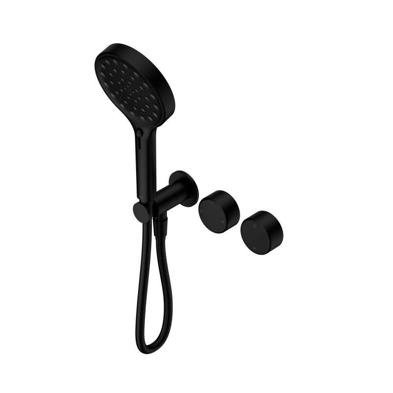 Serenity Progressive Shower System With Metal Handle And Serenity Hand Shower Matte Black