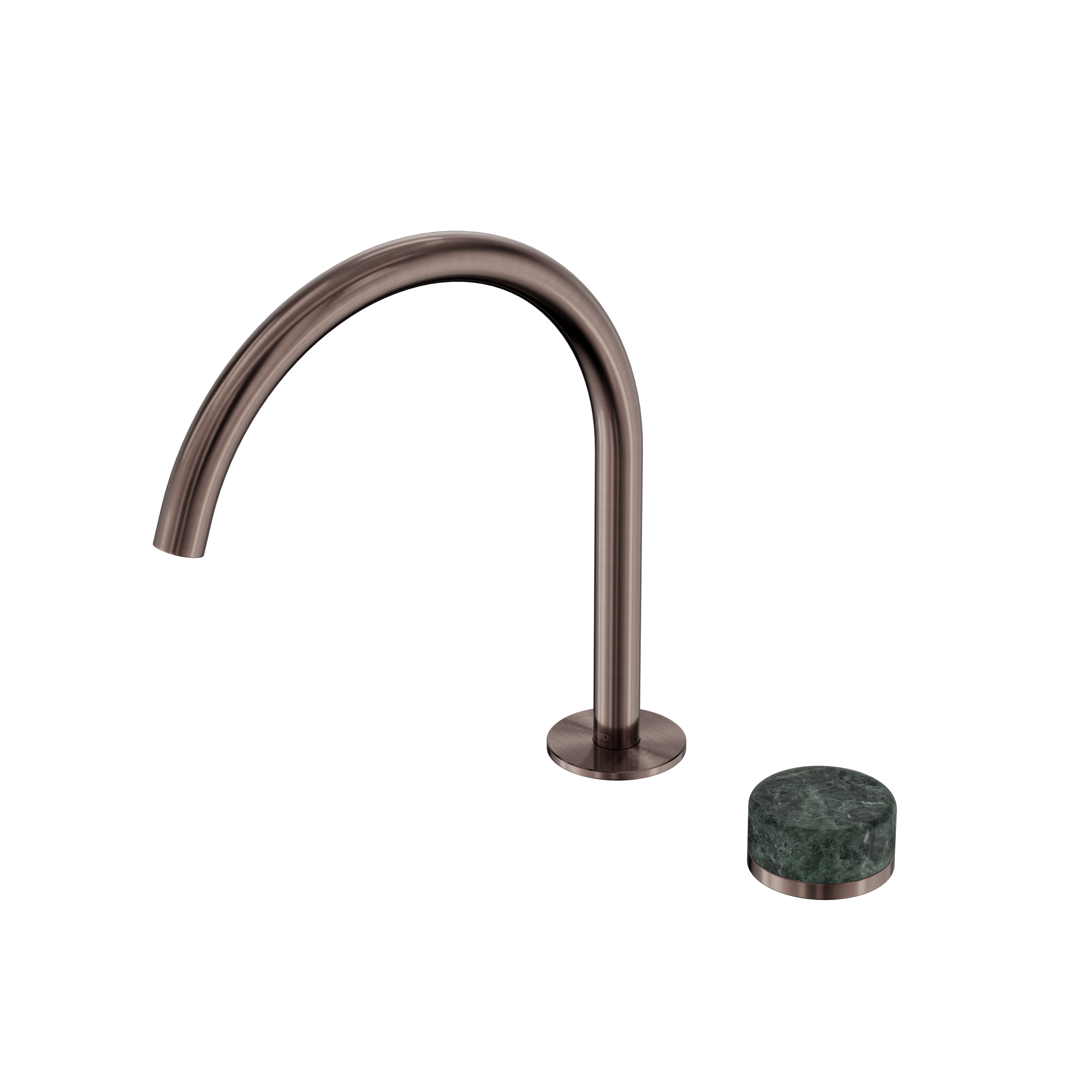 Serenity Progressive Bath/Kitchen Mixer Arc Spout With Verde Alpi Handle Brushed Bronze