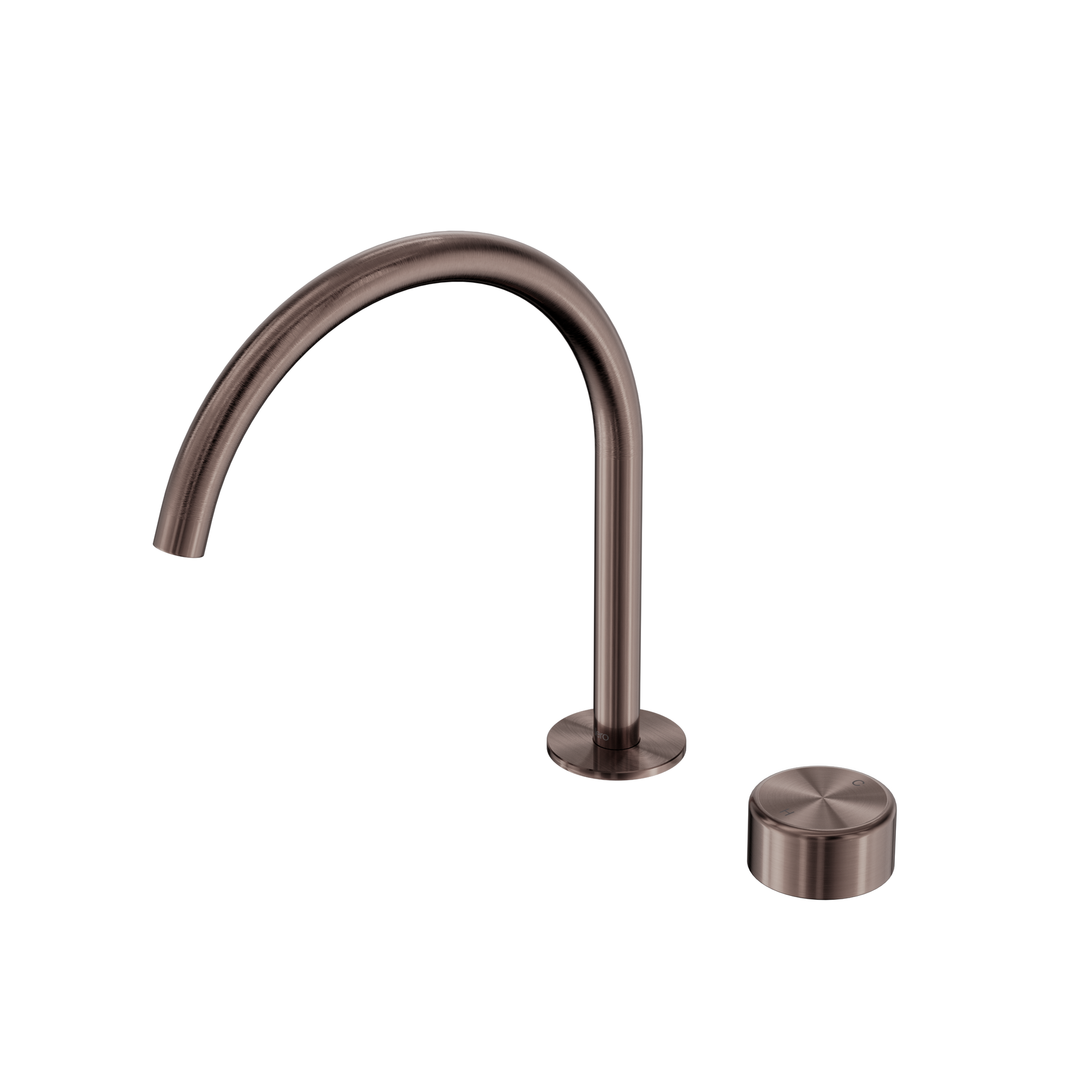 Serenity Progressive Bath/Kitchen Mixer Arc Spout With Metal Handle Brushed Bronze
