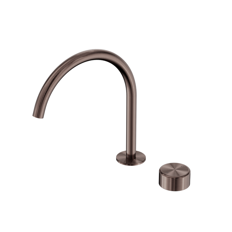 Serenity Progressive Bath/Kitchen Mixer Arc Spout With Metal Handle Brushed Bronze