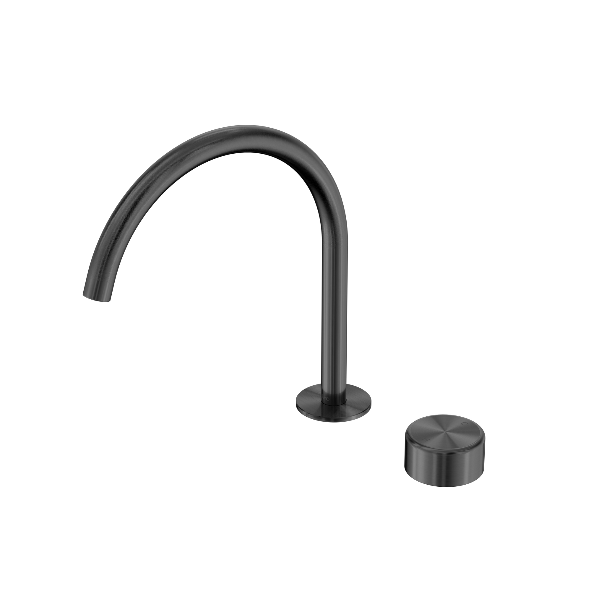 Serenity Progressive Bath/Kitchen Mixer Arc Spout With Metal Handle Gun Metal