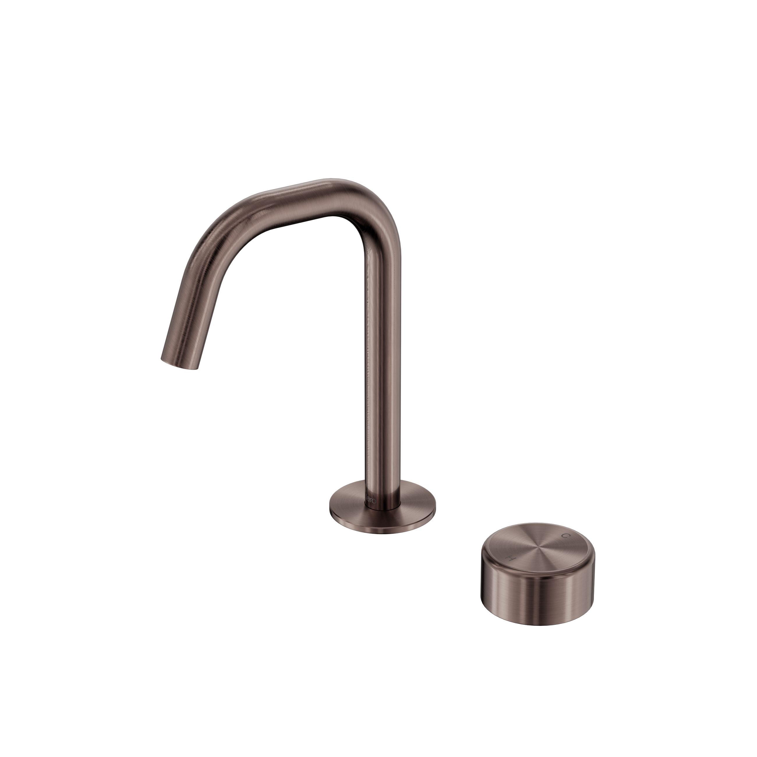 Serenity Progressive Basin Mixer Edge Spout With Metal Handle Brushed Bronze