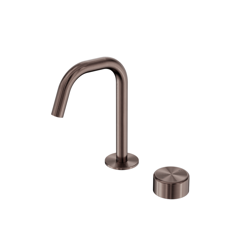 Serenity Progressive Basin Mixer Edge Spout With Metal Handle Brushed Bronze