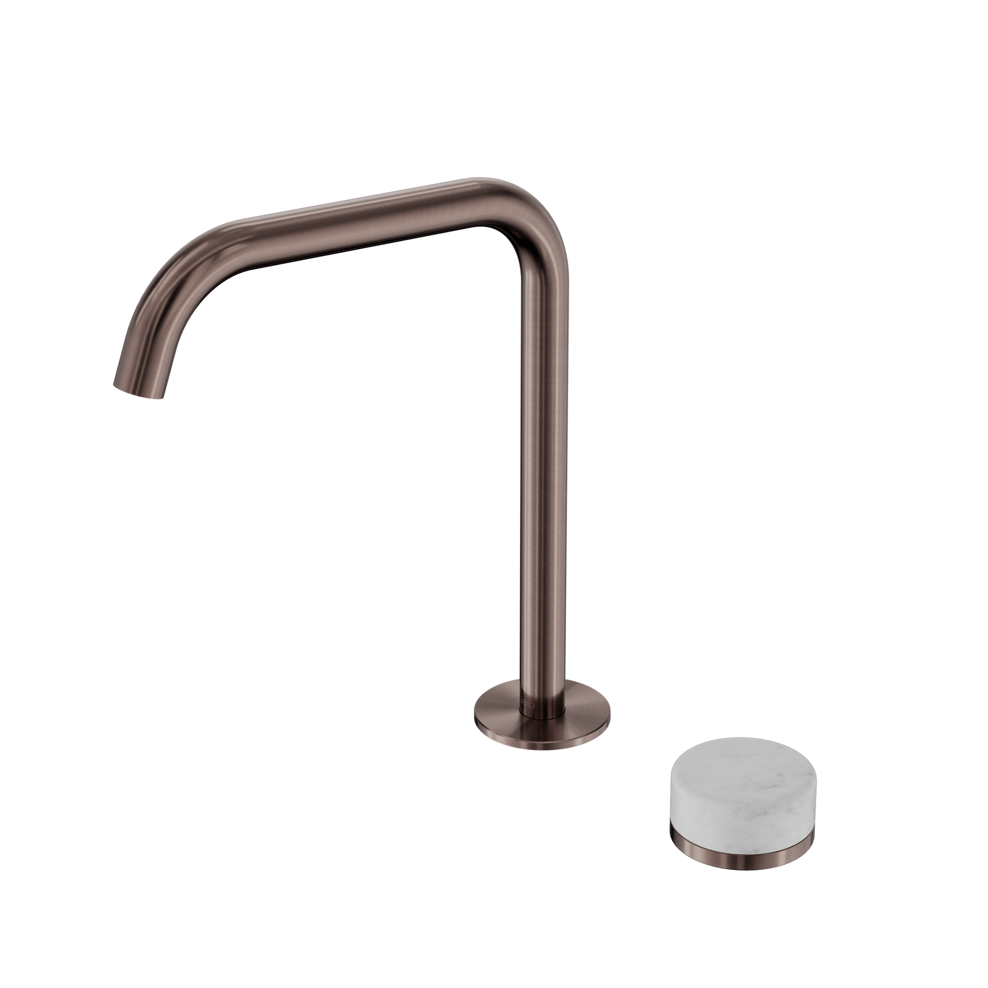 Serenity Progressive Bath/Kitchen Mixer Edge Spout With Carrara Handle Brushed Bronze