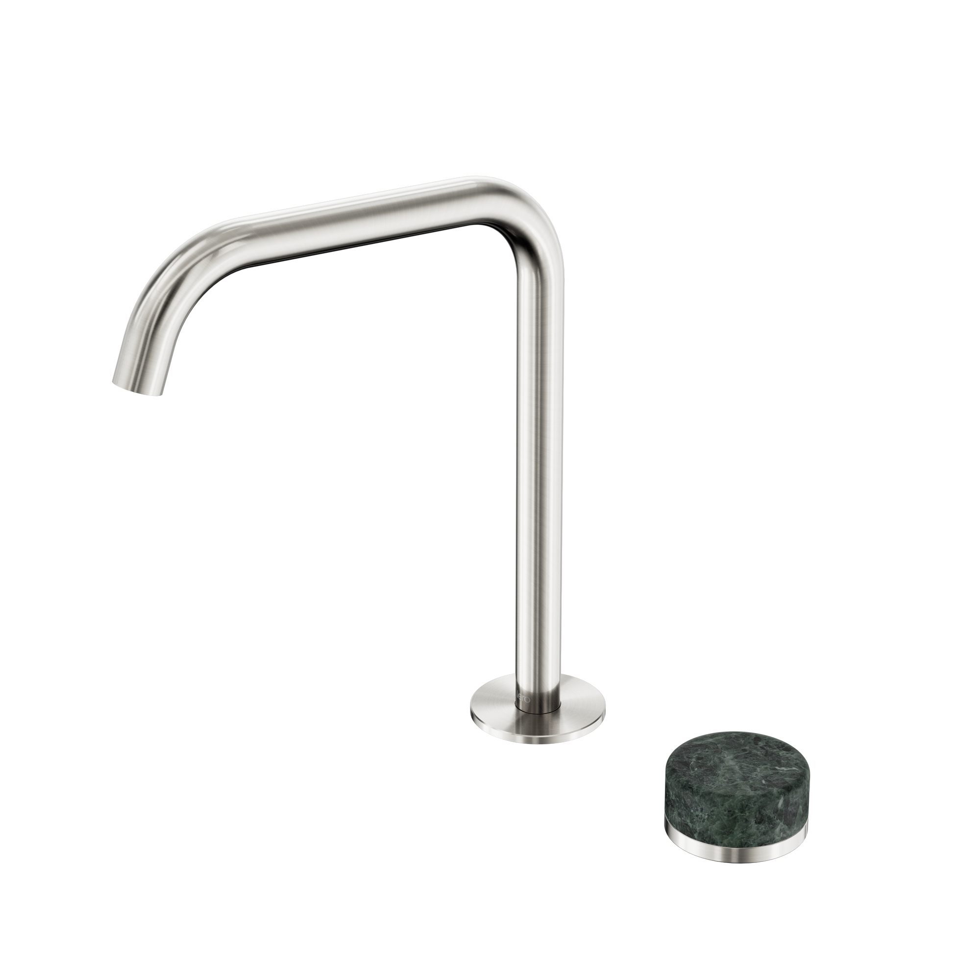 Serenity Progressive Bath/Kitchen Mixer Edge Spout With Verde Alpi Handle Brushed Nickel