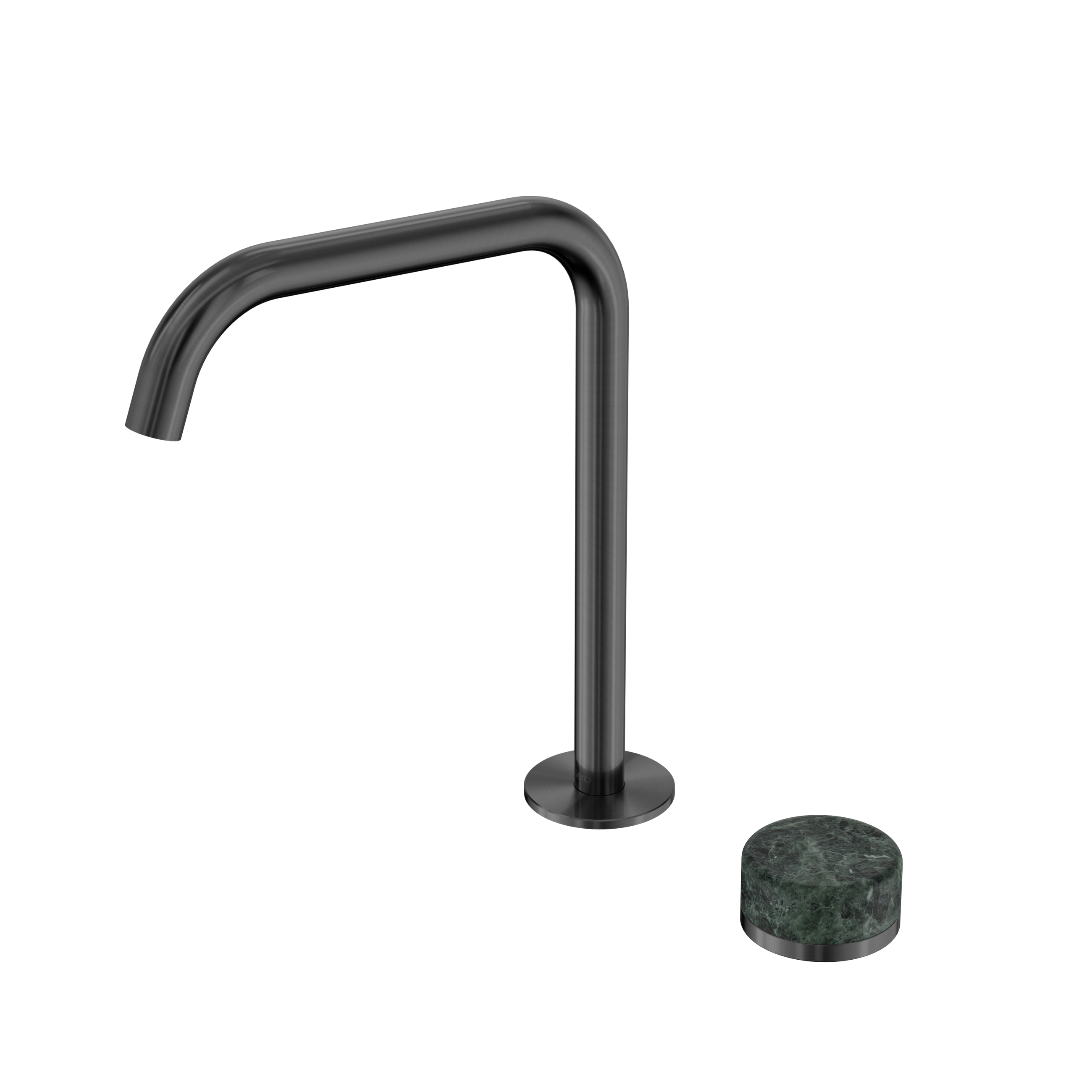 Serenity Progressive Bath/Kitchen Mixer Edge Spout With Verde Alpi Handle Gun Metal
