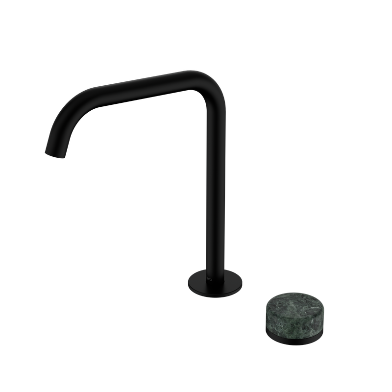 Serenity Progressive Bath/Kitchen Mixer Edge Spout With Verde Alpi Handle Matte Black