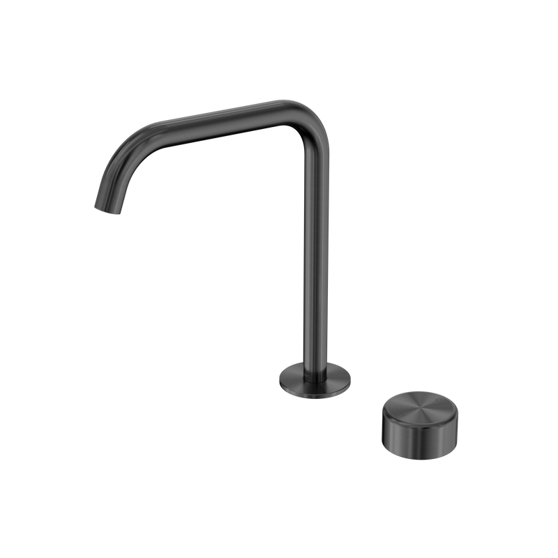 Serenity Progressive Bath/Kitchen Mixer Edge Spout With Metal Handle Gun Metal