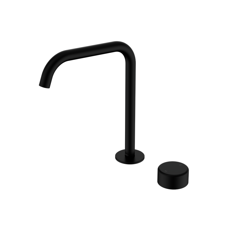Serenity Progressive Bath/Kitchen Mixer Edge Spout With Metal Handle Matte Black