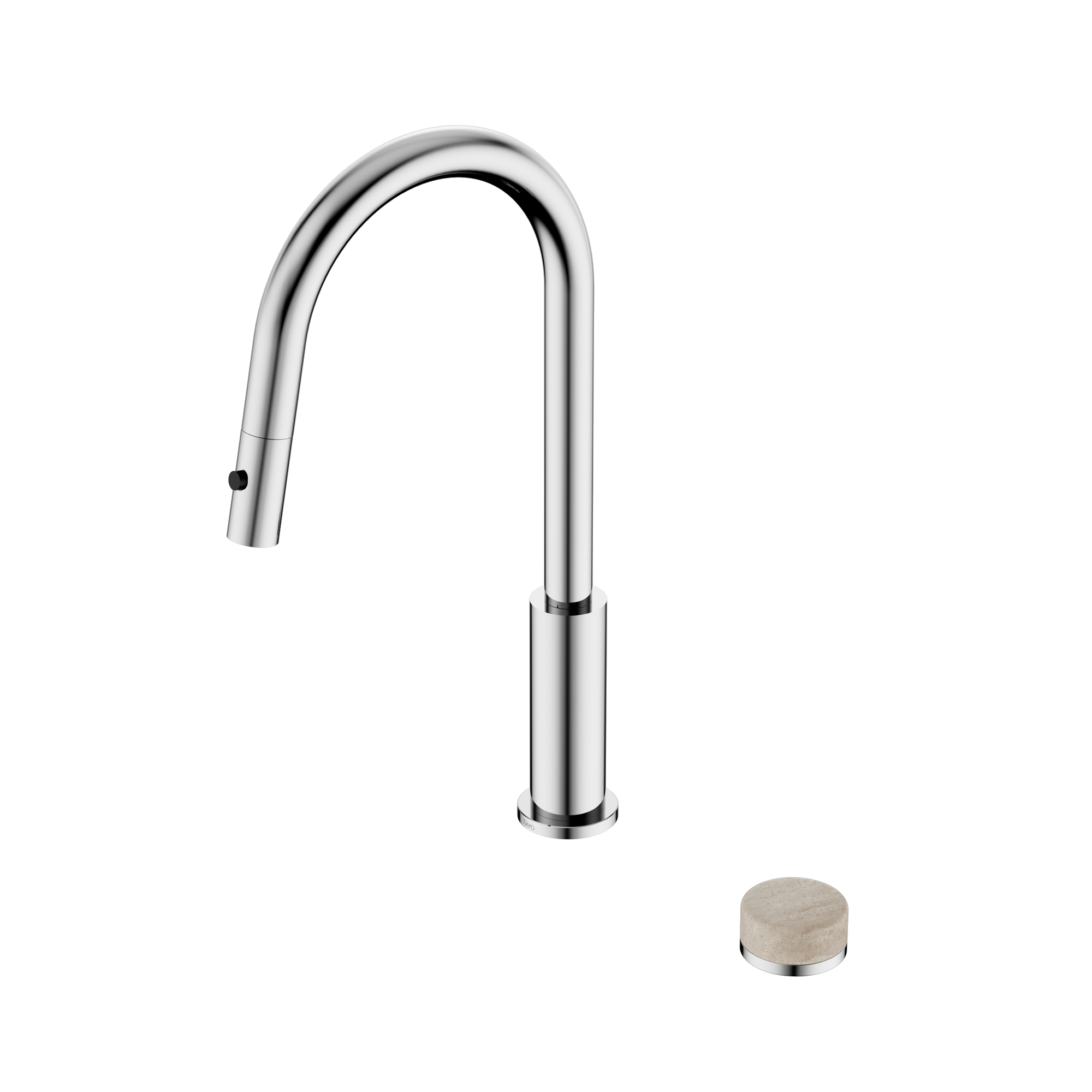 Serenity Progressive Pull Out kitchen Set With Rome Travertine Handle Chrome
