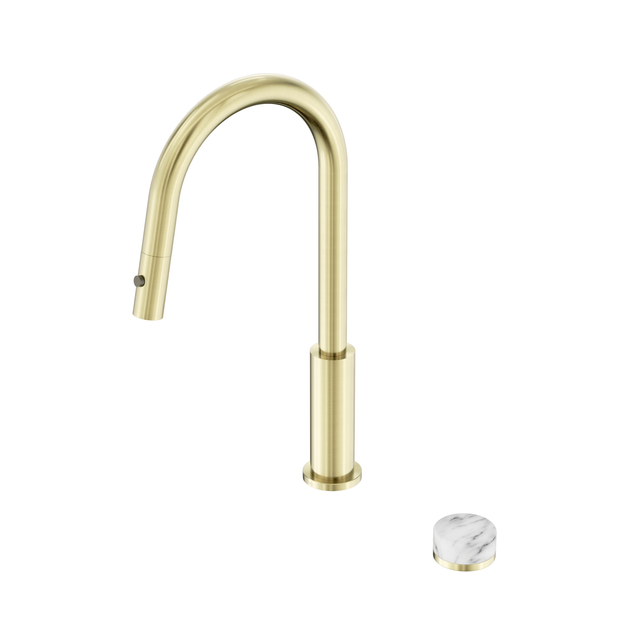 Serenity Progressive Pull Out kitchen Set With Arabescato Corchia Handle Brushed Gold