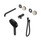 Serenity Progressive Shower System With Spout With Rome Travertine Handle And Serenity Hand Shower Trim Kit Only Gun Metal