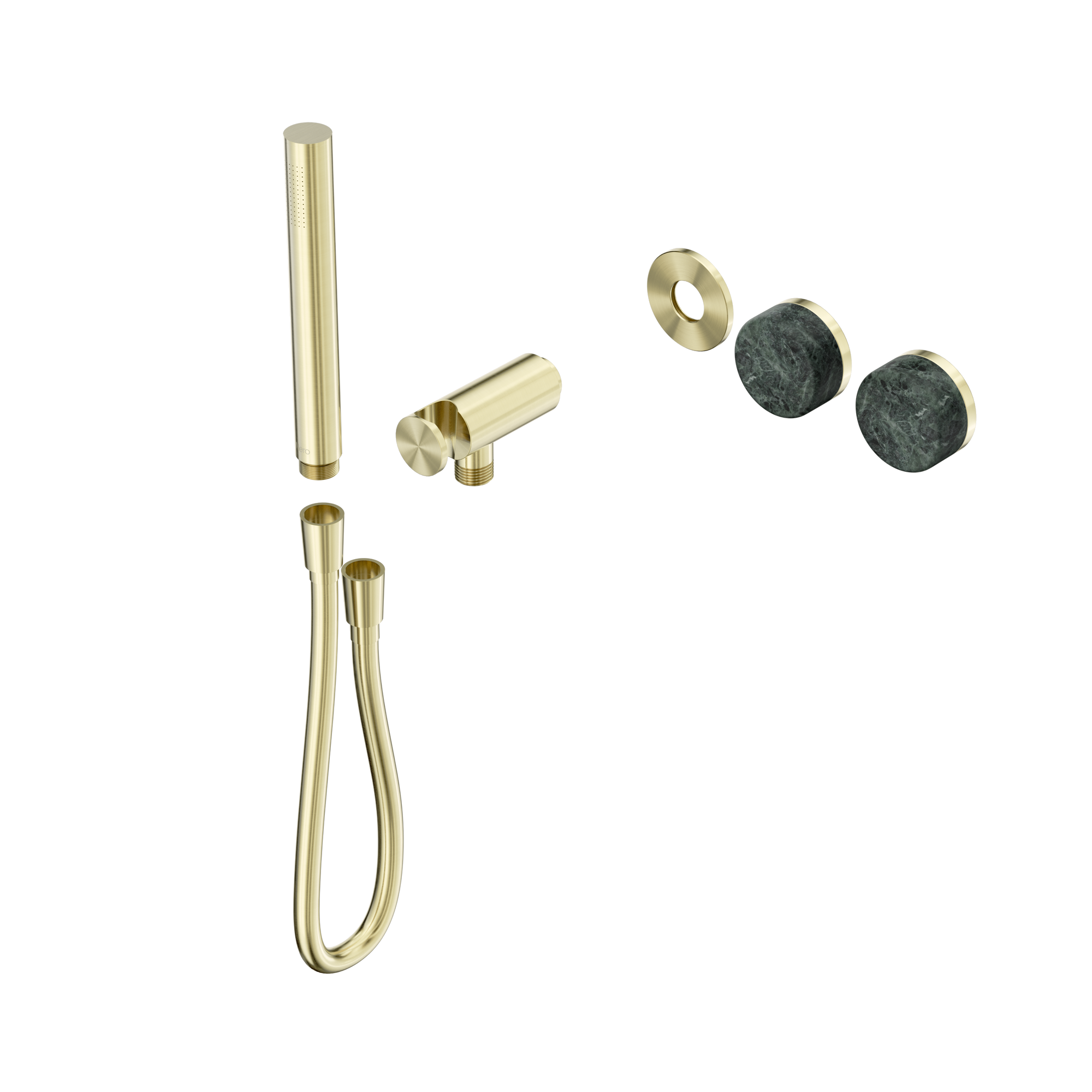 Serenity Progressive Shower System With Verde Alpi Handle And Slim Shower Trim Kit Only Brushed Gold