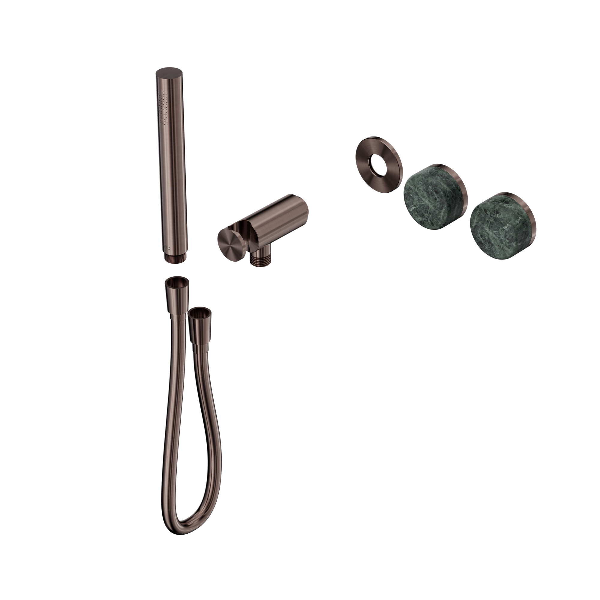 Serenity Progressive Shower System With Verde Alpi Handle And Slim Shower Trim Kit Only Brushed Bronze