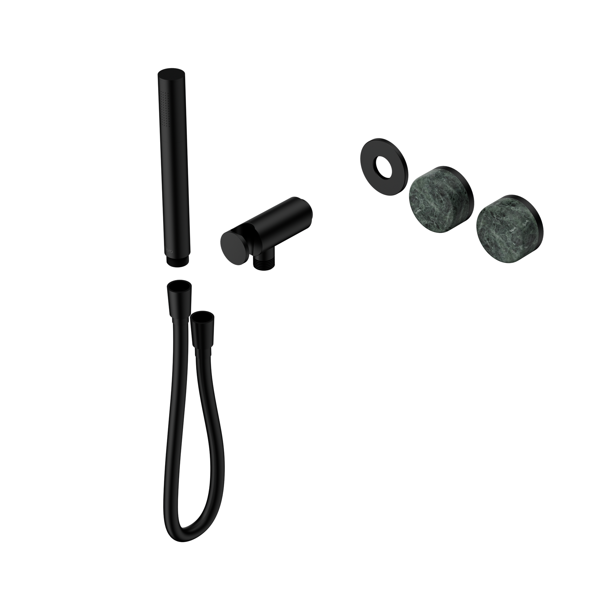 Serenity Progressive Shower System With Verde Alpi Handle And Slim Shower Trim Kit Only Matte Black
