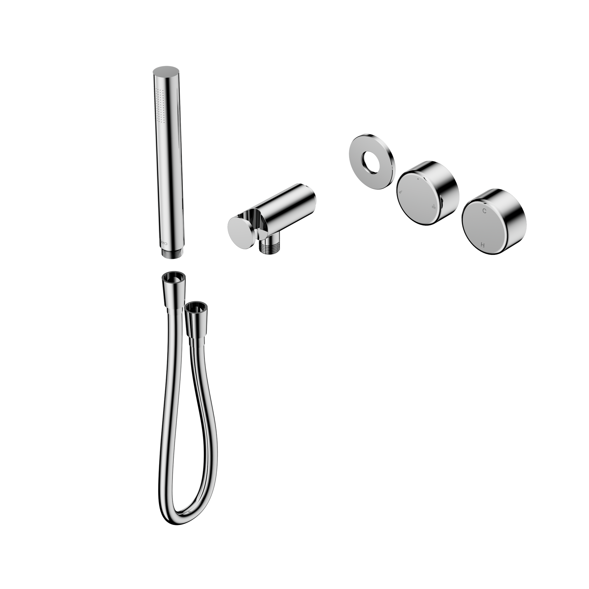 Serenity Progressive Shower System With Metal Handle And Slim Shower Trim Kit Only Chrome