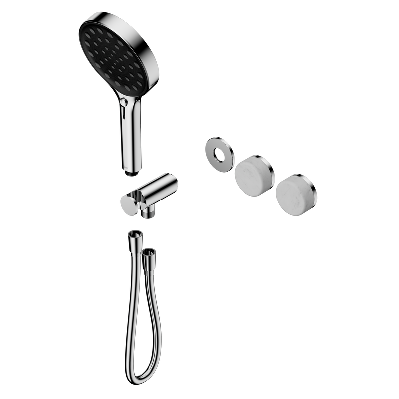 Serenity Progressive Shower System With Carrara Handle And Serenity Hand Shower Trim Kit Only Chrome