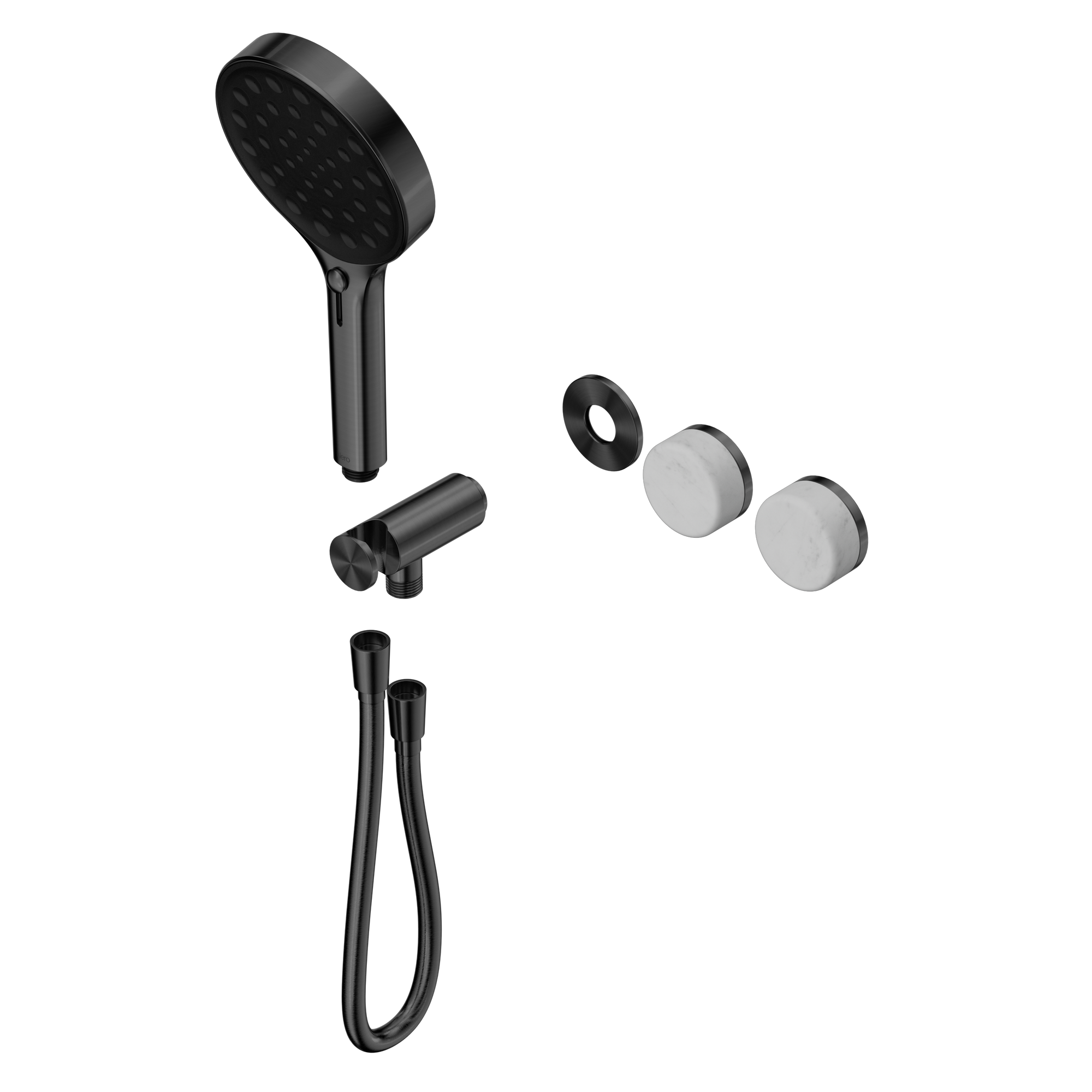 Serenity Progressive Shower System With Carrara Handle And Serenity Hand Shower Trim Kit Only Gun Metal