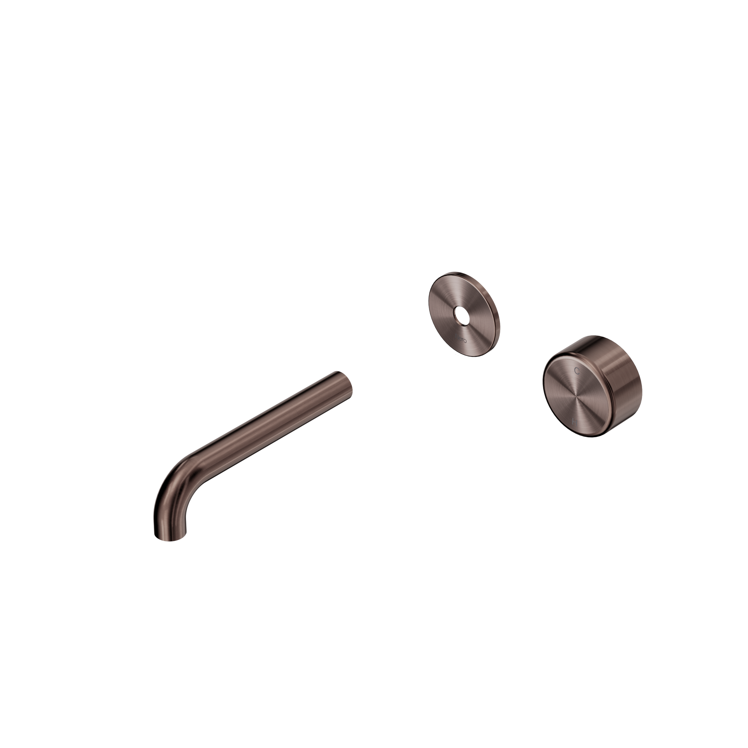 Serenity Progressive Wall Basin Mixer 160mm Spout With Metal Handle Trim Kit Only Brushed Bronze