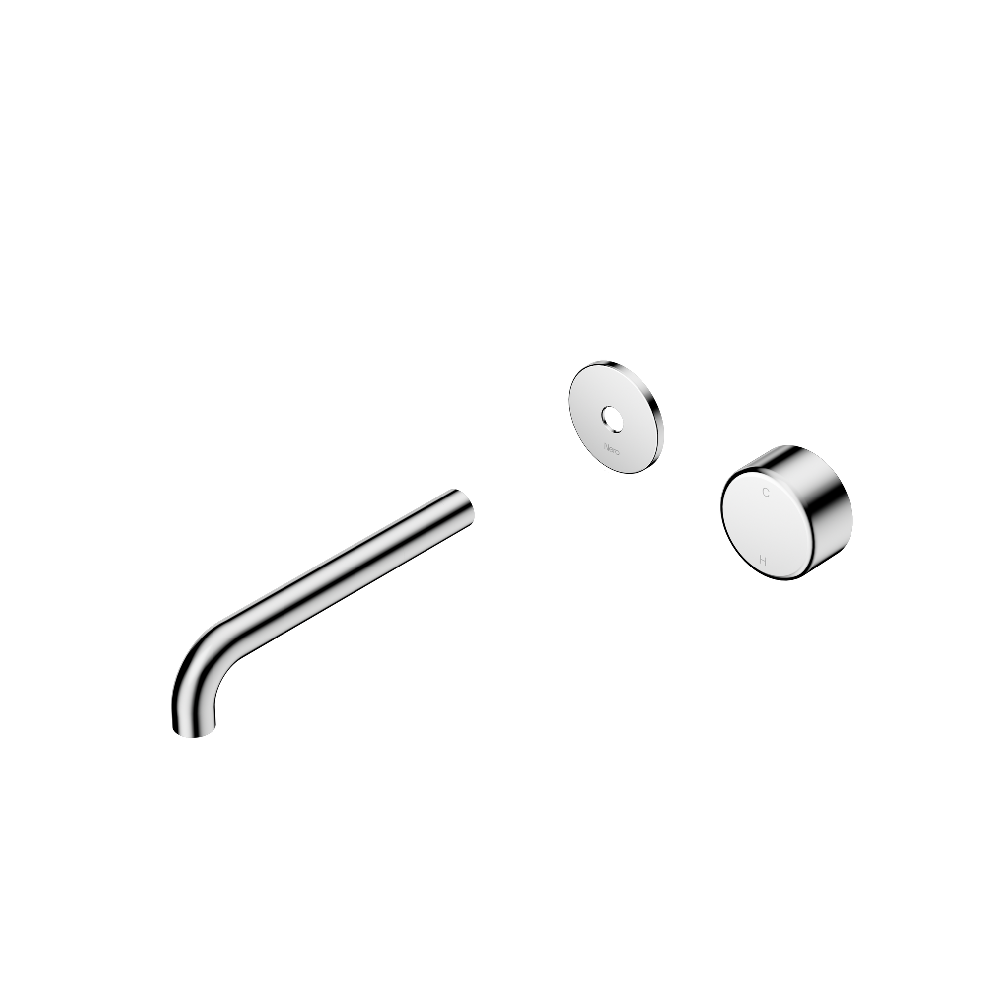 Serenity Progressive Wall Basin Mixer 185mm Spout With Metal Handle Trim Kit Only Chrome