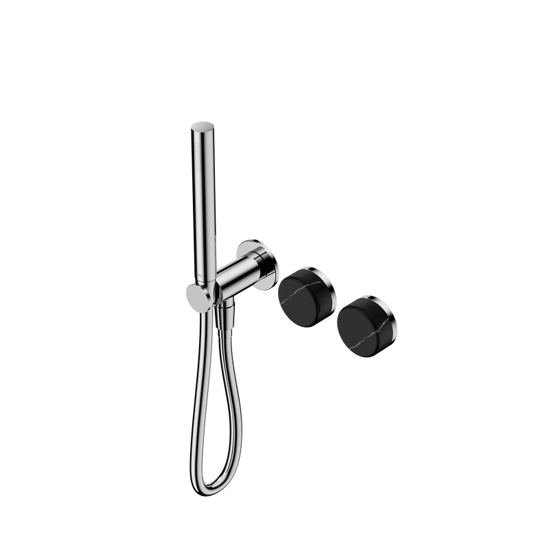 Serenity Progressive Shower System With Marquina Black Handle And Slim Shower Chrome
