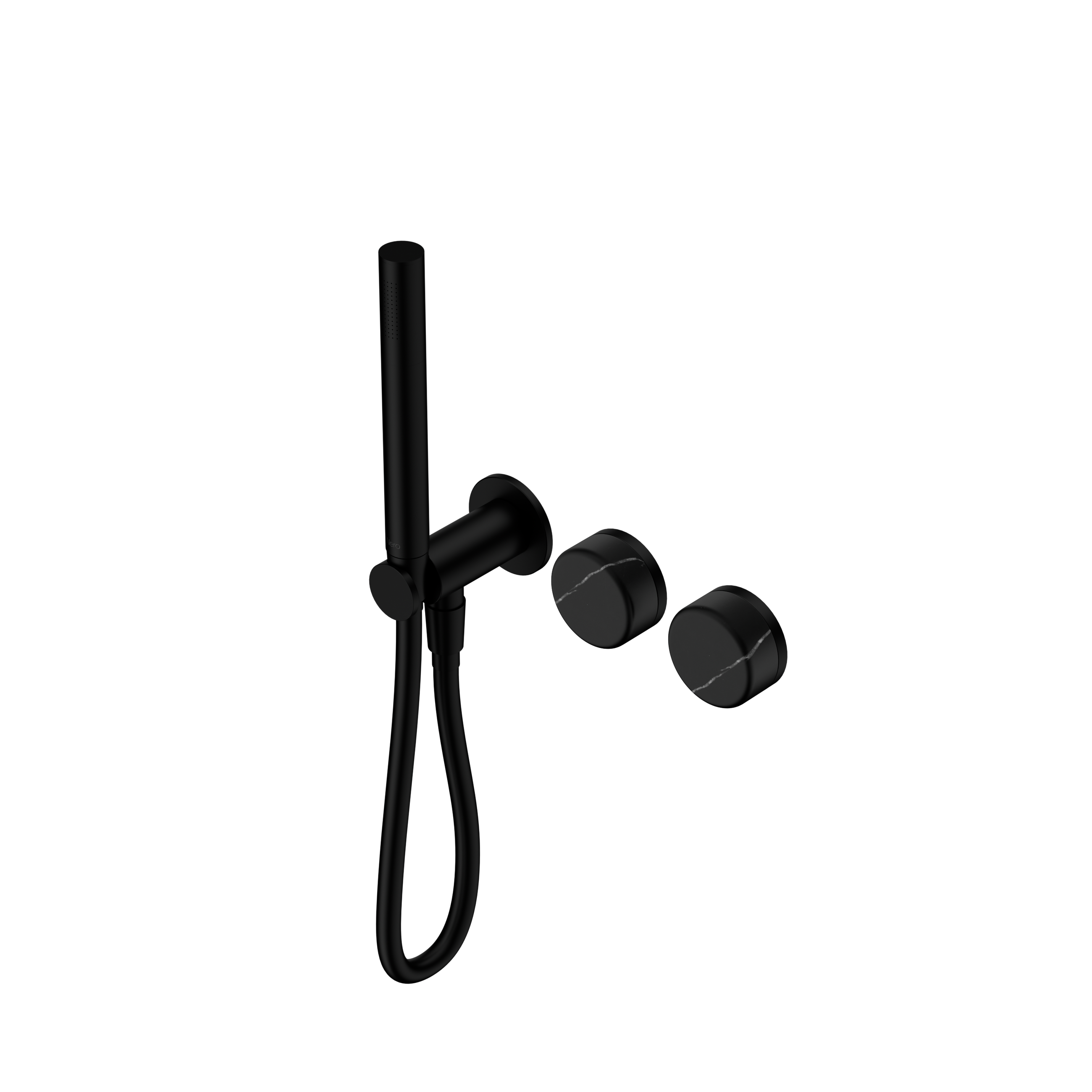 Serenity Progressive Shower System With Marquina Black Handle And Slim Shower Matte Black